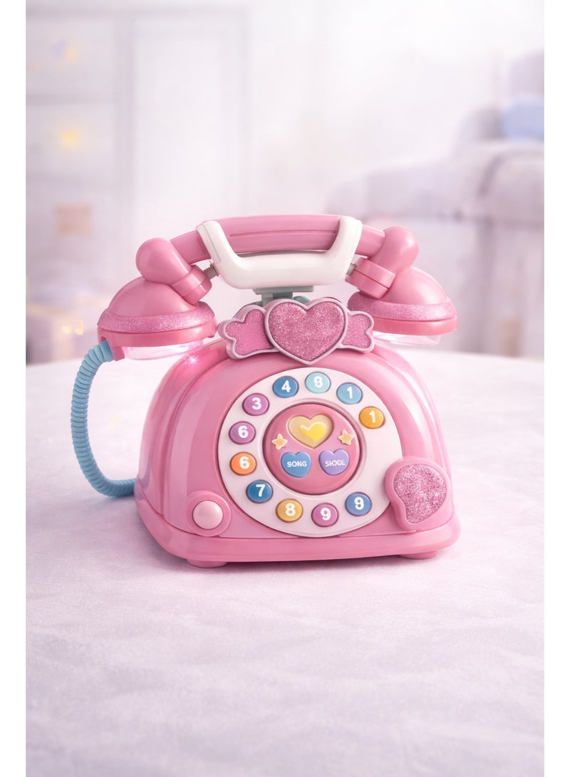 Educational Kids Toy Telephone With Rotary Dial – Songs, English Rhymes & Animal Sounds – Learning & Interactive Toy – Ages 3+ - Image 1